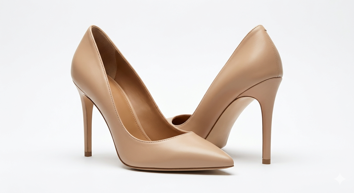 Women's Nude Pointed Toe Heels